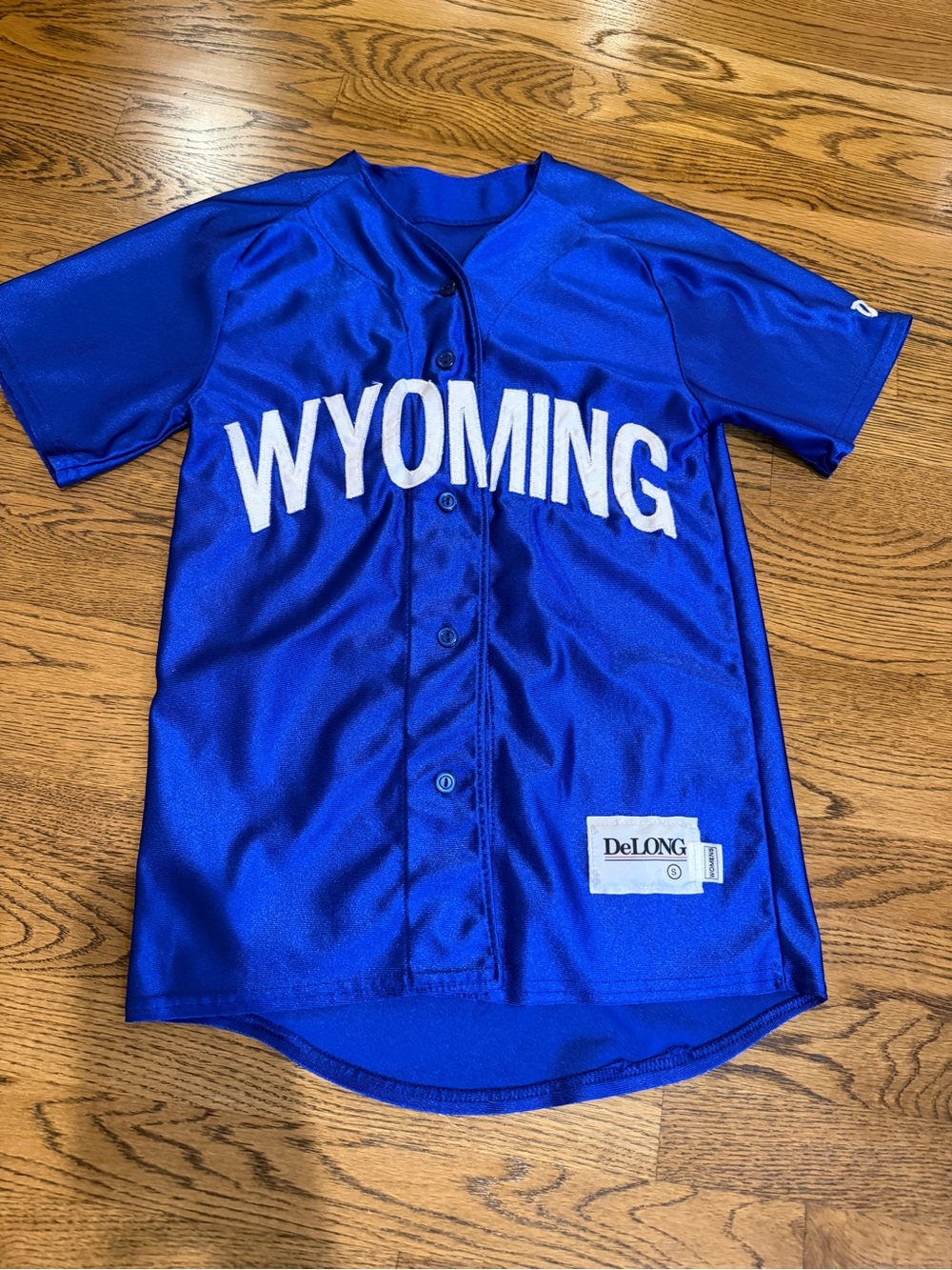 Vintage 80s 90s DeLONG University of Wyoming Cowboys Baseball Jersey #27 Women S